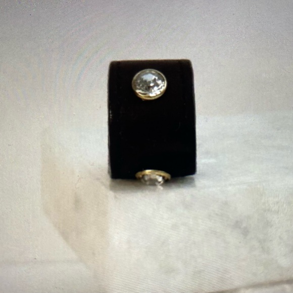 Vintage Leather Ring Wide Band with Crystals Sz 9 - Picture 4 of 6